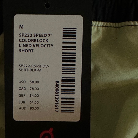 Peloton speed 7” Colorblock lined velocity shorts - Picture 5 of 5